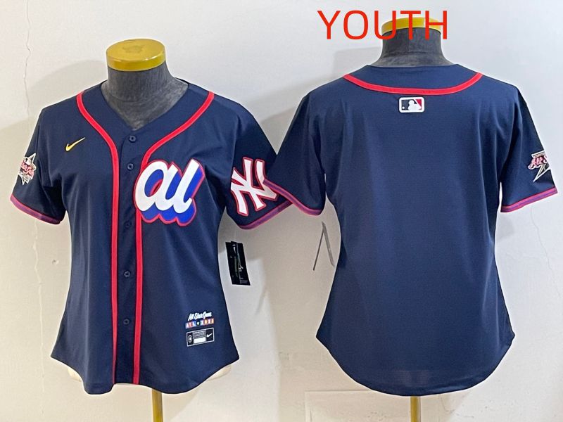 Youth 2025 New York Yankees Blank Drak Blue All star Nike MLB Jersey style 01->youth mlb jersey->Youth Jersey